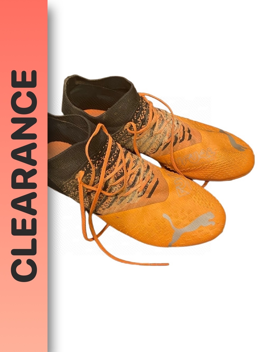 Puma Men's Soccer Cleats in Orange and Black